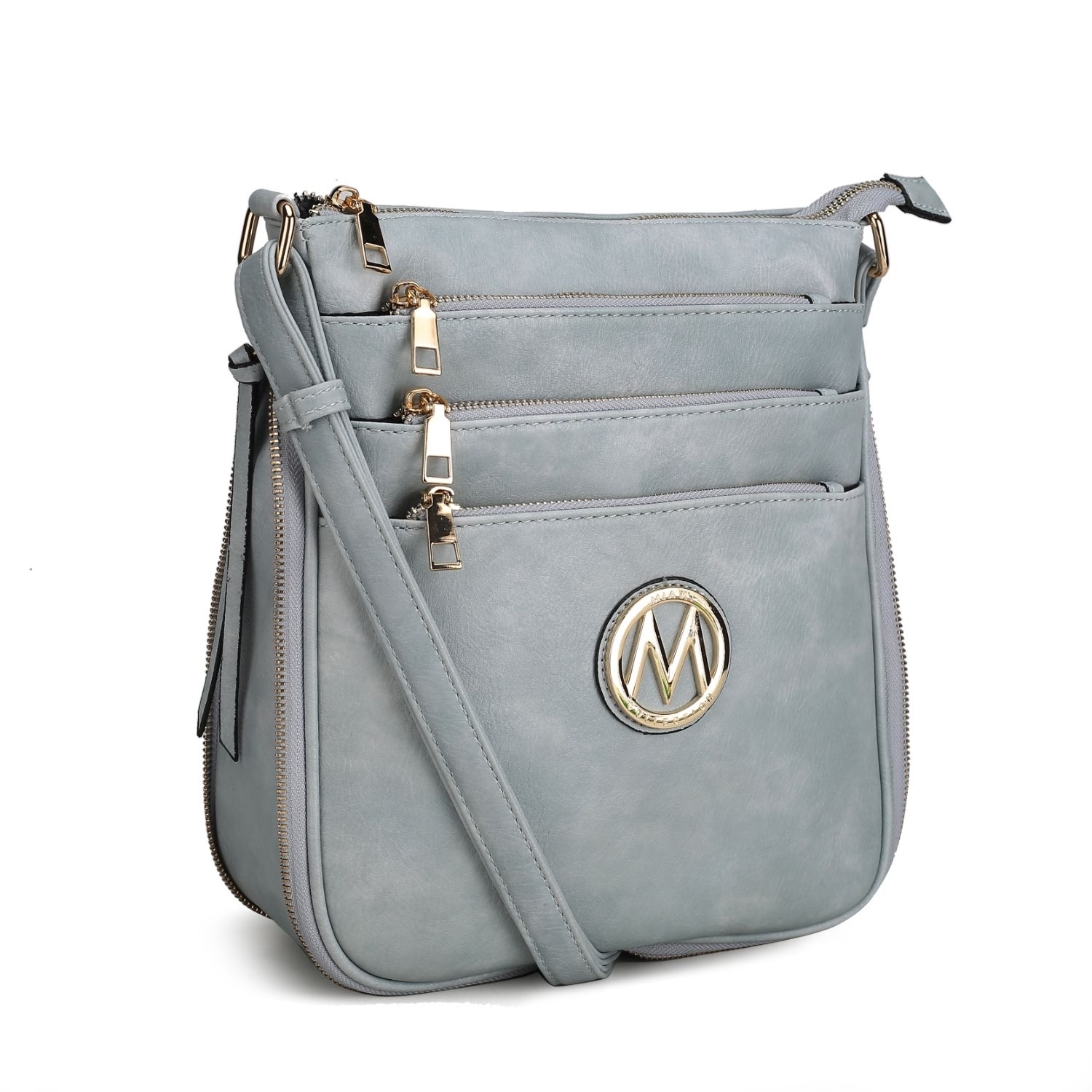 MKF Collection Salome Expandable Crossbody Handbag By Mia K. - Light Blue