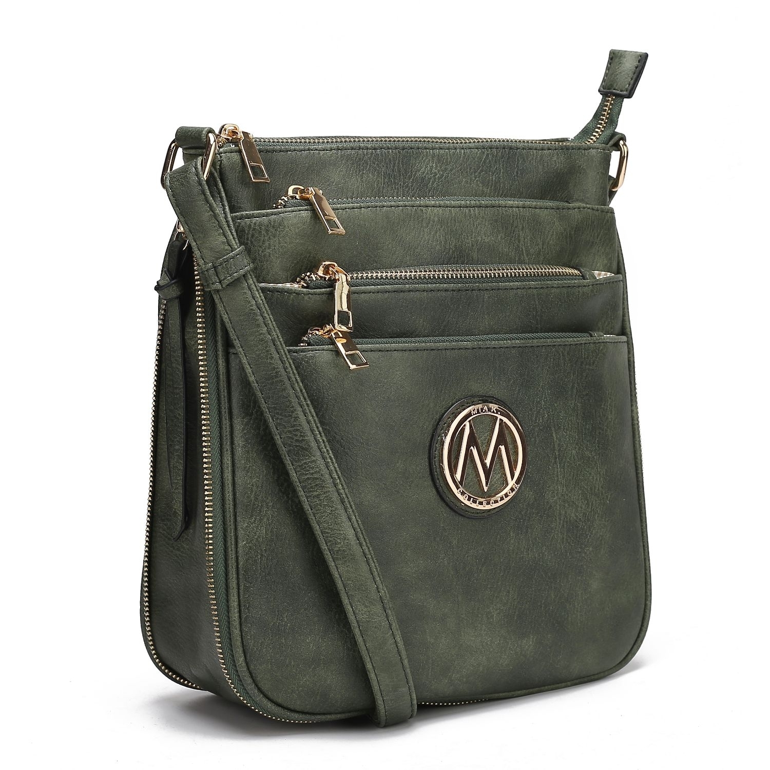 MKF Collection Salome Expandable Multi-Compartment Cross Body By Mia K. Handbag - Olive