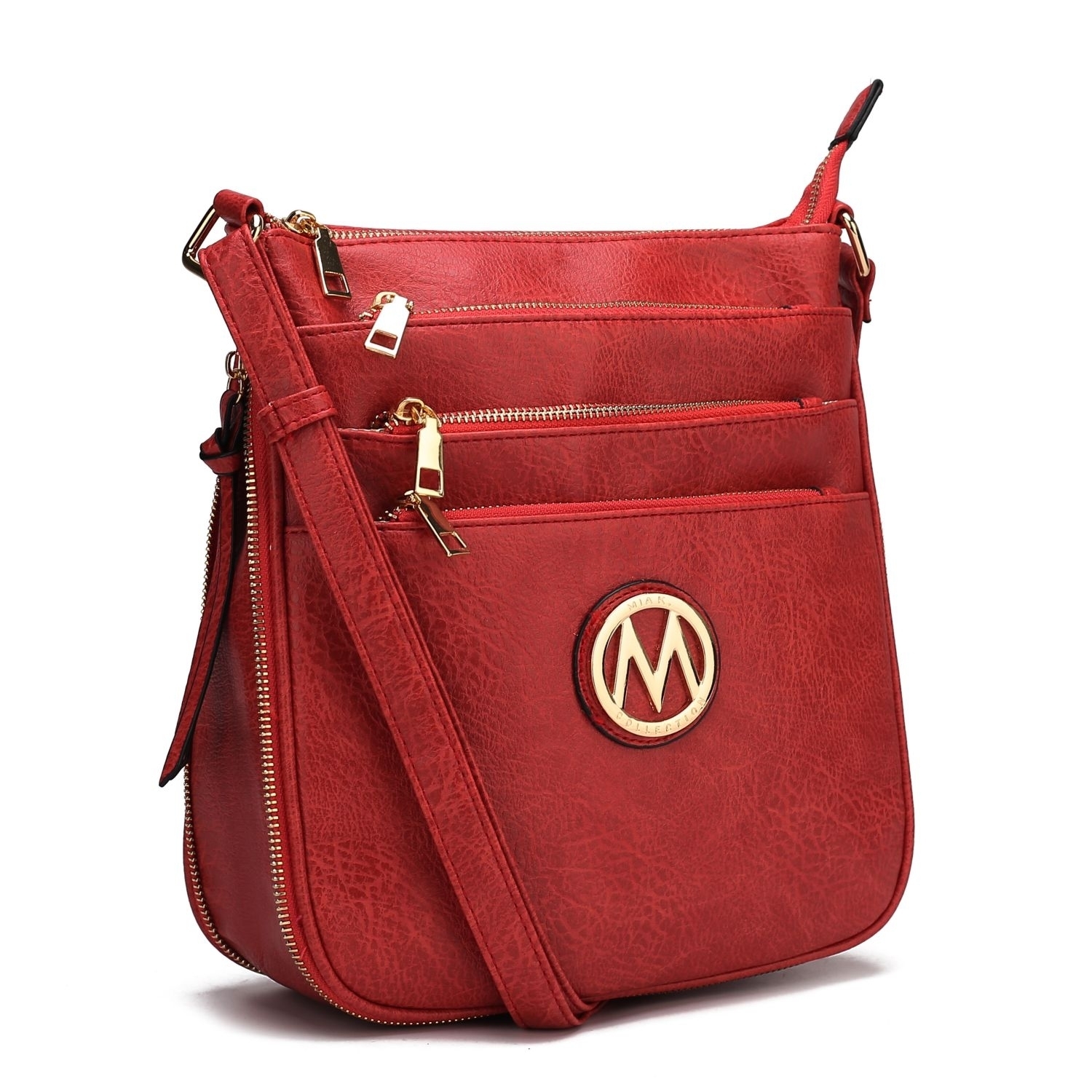 MKF Collection Salome Expandable Multi-Compartment Cross Body By Mia K. Handbag - Red