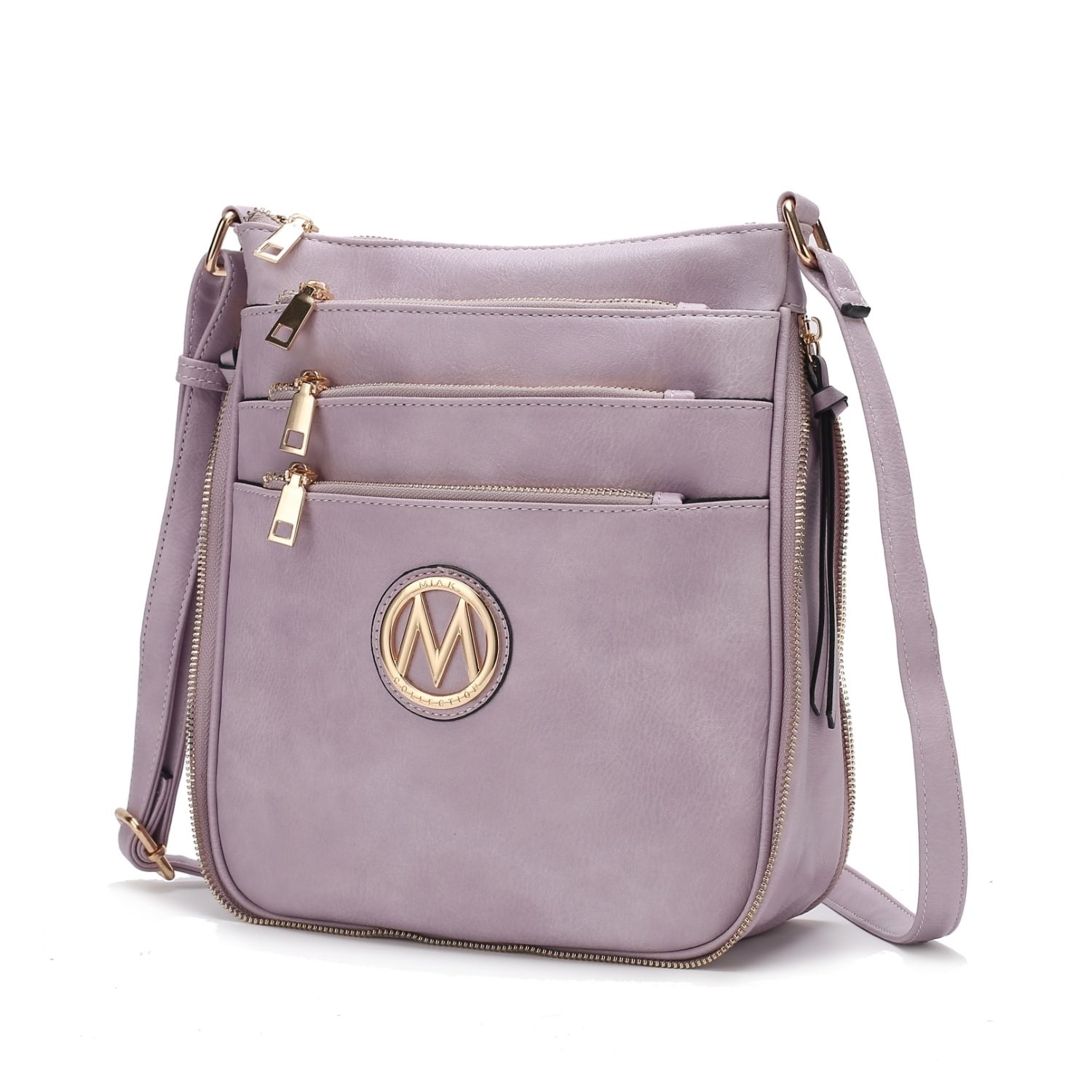 MKF Collection Salome Expandable Multi-Compartment Cross Body By Mia K. Handbag - Lilac