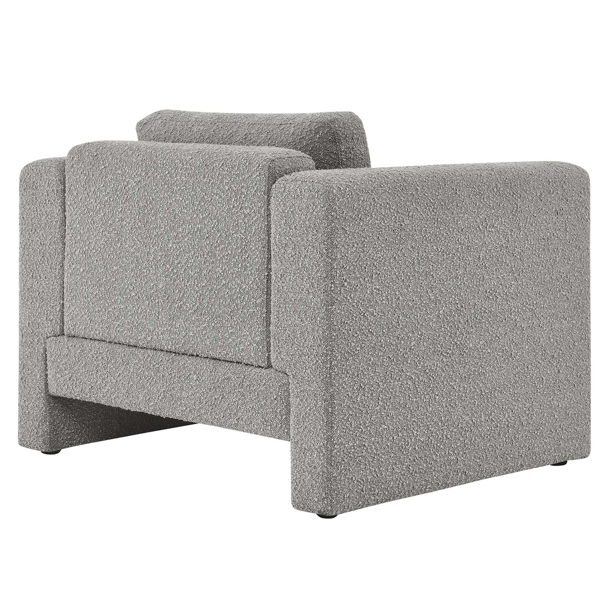 Visible Boucle Fabric Armchair, Light Gray