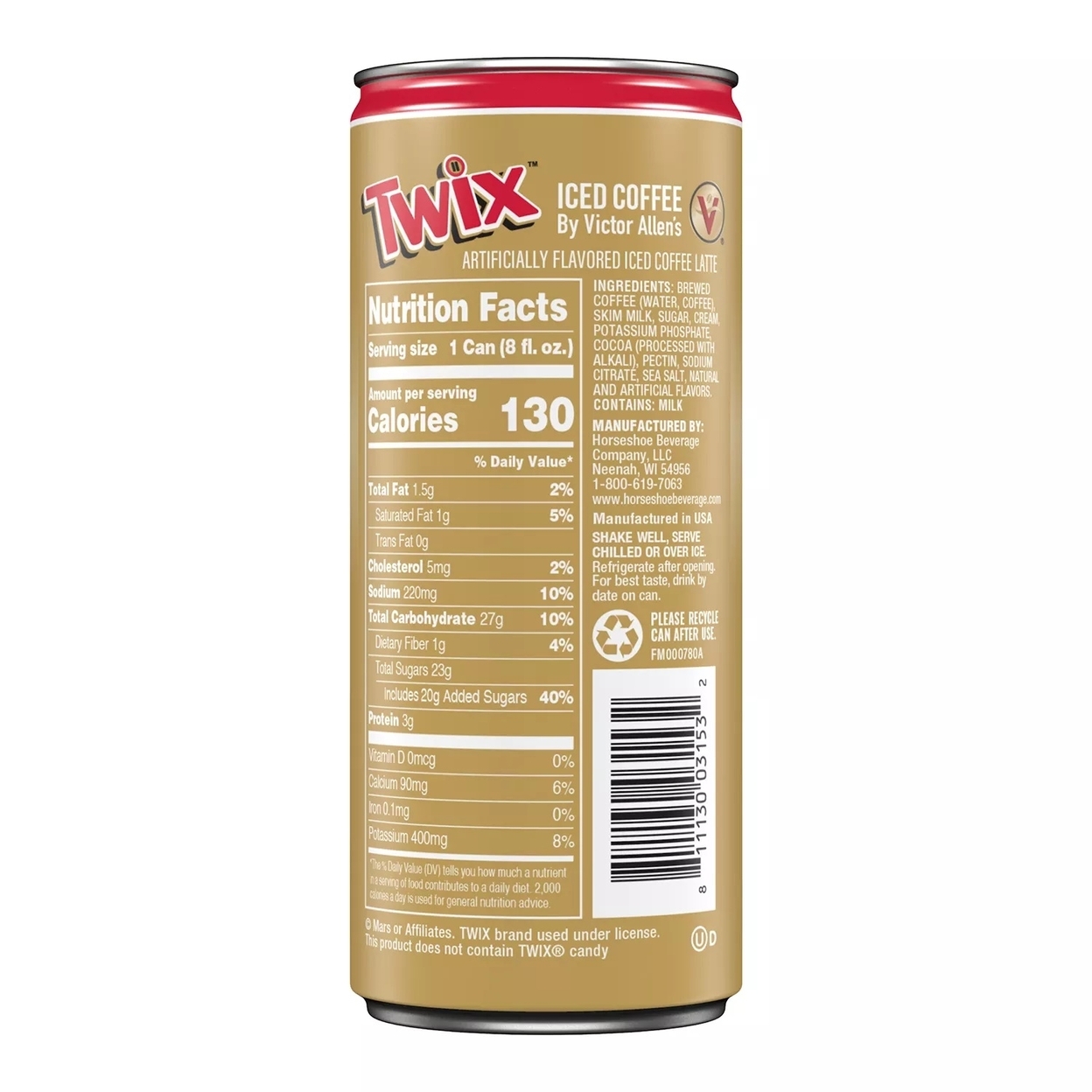 Victor Allen's Coffee Twix Ready-to-Drink Iced Coffee, 8 Fluid Ounce (12 Pack)