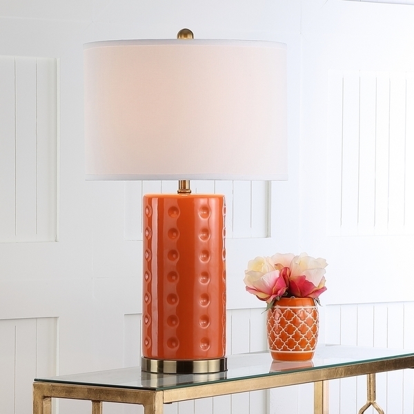 SAFAVIEH Lighting Roxanne Table Lamp Orange