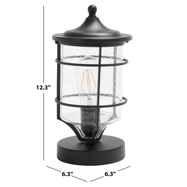 SAFAVIEH Outdoor Lighting Rueda 6.3 Outdoor Table Lamp Black