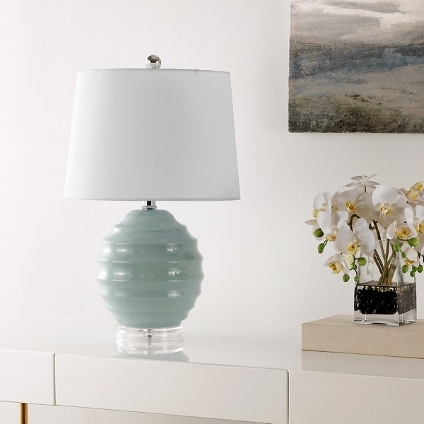 SAFAVIEH Table Lamp Collection Wembli 22.5 Table Lamp Ivory