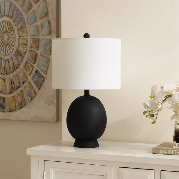 SAFAVIEH Table Lamp Collection Muse 20.5 Inch Table Lamp Black
