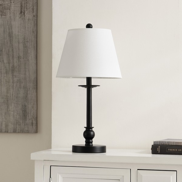 SAFAVIEH Table Lamp Collection Clysa 21 Inch Table Lamp Black