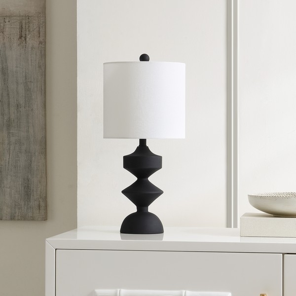 SAFAVIEH Table Lamp Collection Riza 19.5 Inch Table Lamp Black