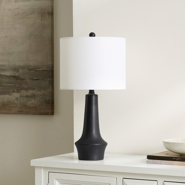 SAFAVIEH Table Lamp Collection Solyn 21.5 Inch Table Lamp Black