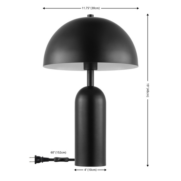 SAFAVIEH Table Lamp Collection Ryler 19.5 Inch Table Lamp Black