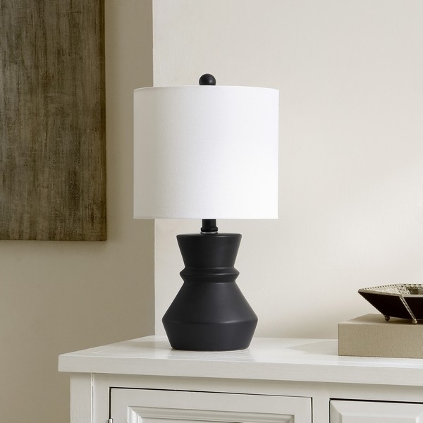 SAFAVIEH Table Lamp Collection Roslyn 17.5 Inch Table Lamp Black