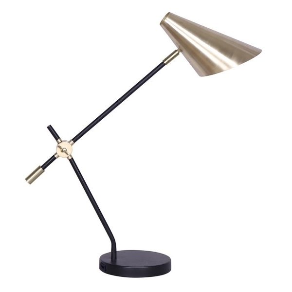 SAFAVIEH Table Lamp Collection Eiko 26 Table Lamp Gold / Black