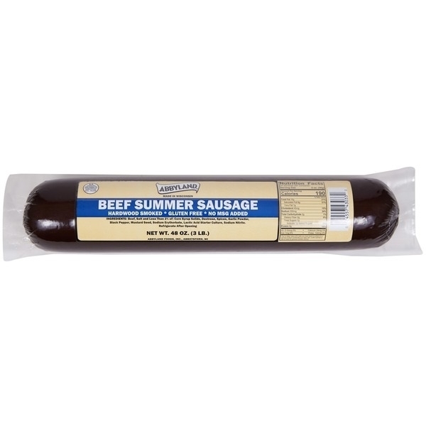 Abbyland Beef Summer Sausage, 3 Pounds