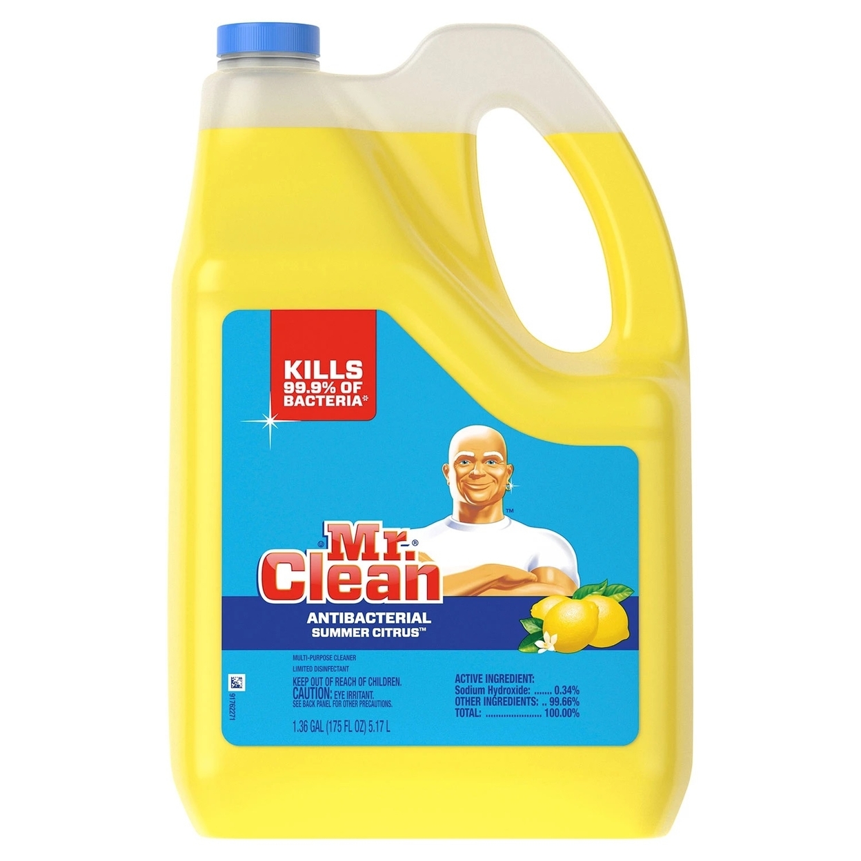 Mr. Clean Antibacterial Multi-Surface Cleaner, Summer Citrus (175 Fluid Ounce)