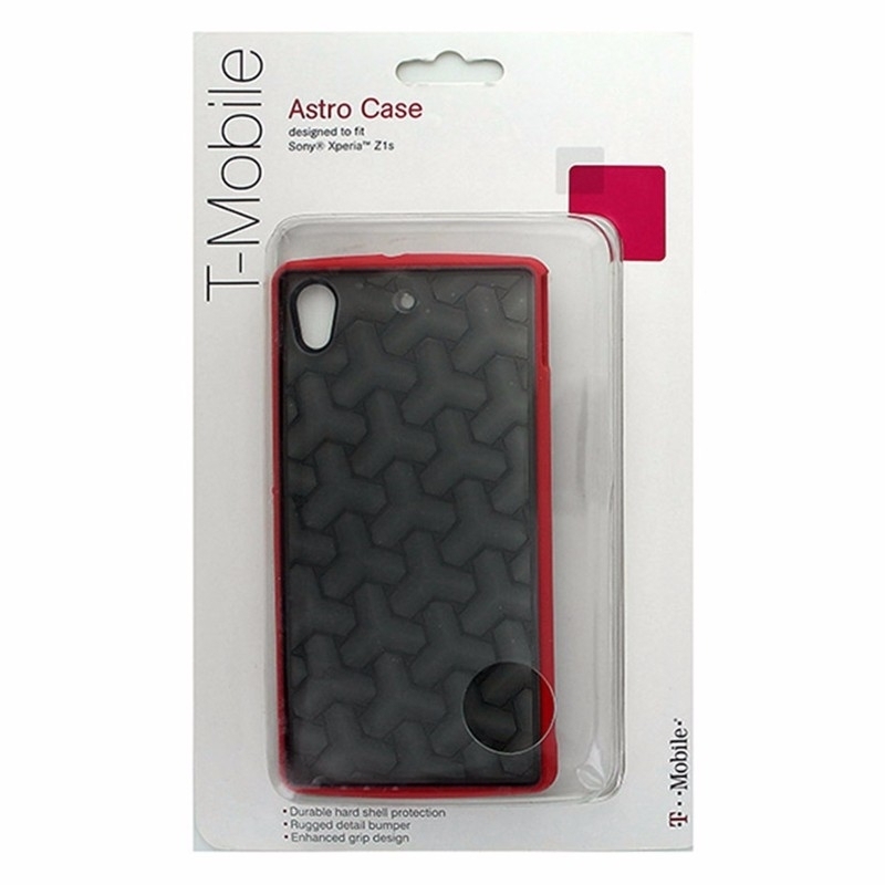 T-Mobile Astro Case For Sony Xperia Z1s Gray W/ Red Trim
