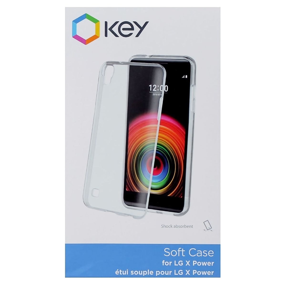 Key Soft Flexible Gel Case For LG X Power - Transparent Clear