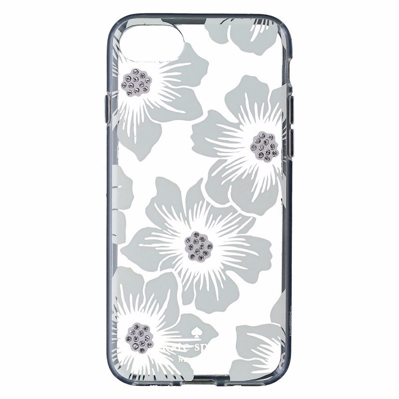 Kate Spade Hybrid Hardshell Case For IPhone 8/7 - Hollyhock White Flowers/Clear