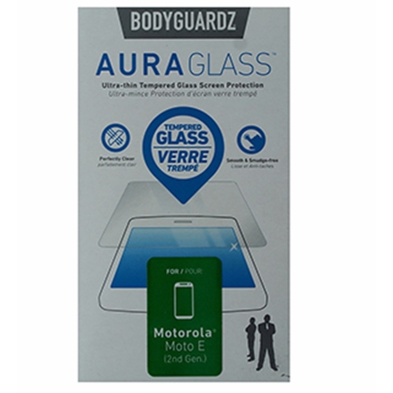 BodyGuardz AuraGlass Tempered Glass Screen Protector For Moto E 2nd Gen - Clear