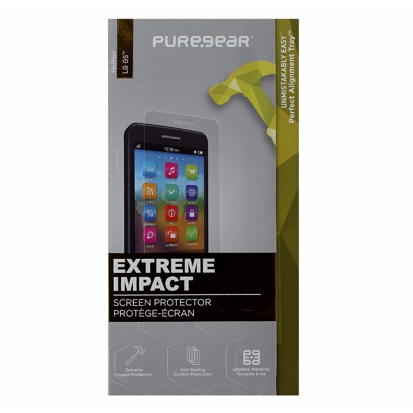 PureGear Extreme Impact Plain Screen Protector For LG G5 - Clear