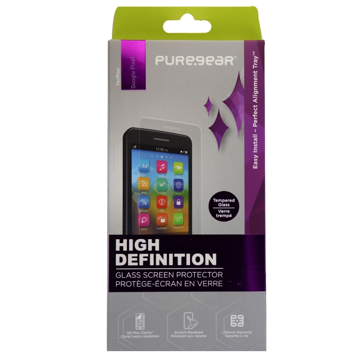 PureGear HD Tempered Glass Screen Protector For Google Pixel XL - Clear
