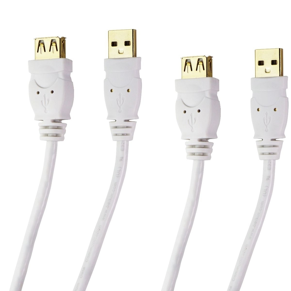 2x Belkin (HA154ZM/A) Extension Data Cables For USB Devices - White
