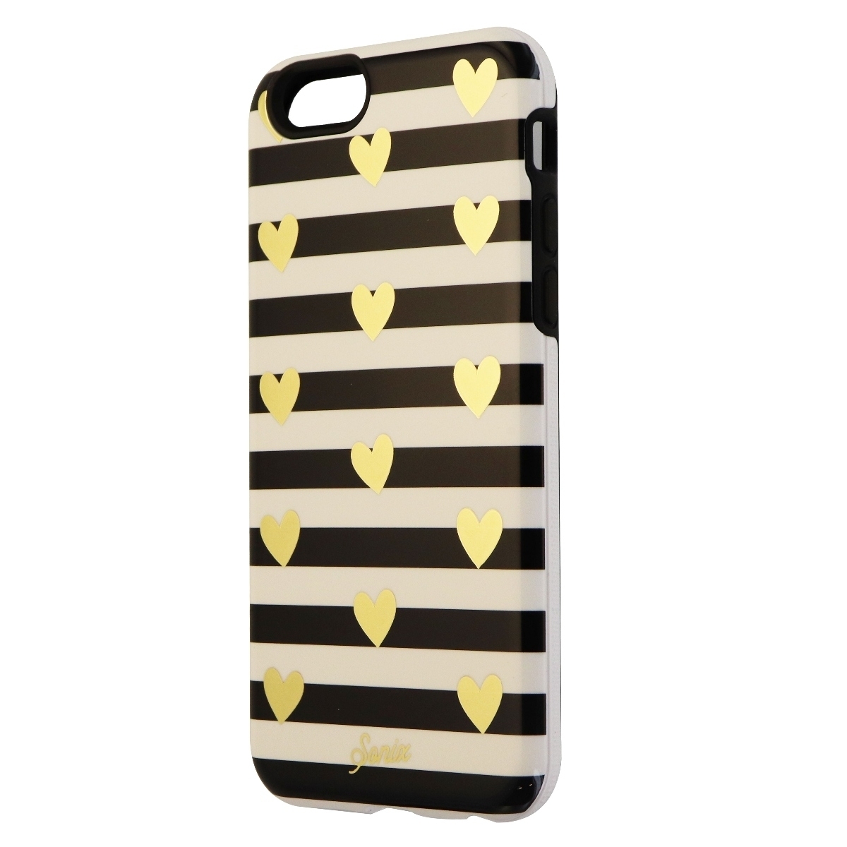 Sonix Inlay Series Dual Layer Case For IPhone 6s/6 - Black/White/Gold Hearts