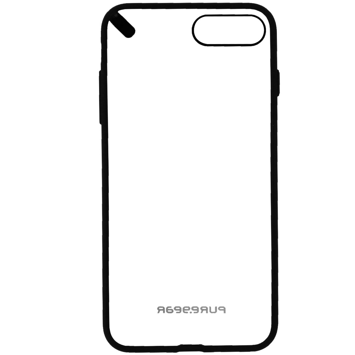 PureGear Slim Shell Series Hybrid Case For IPhone 8 Plus & 7 Plus - Clear/Black