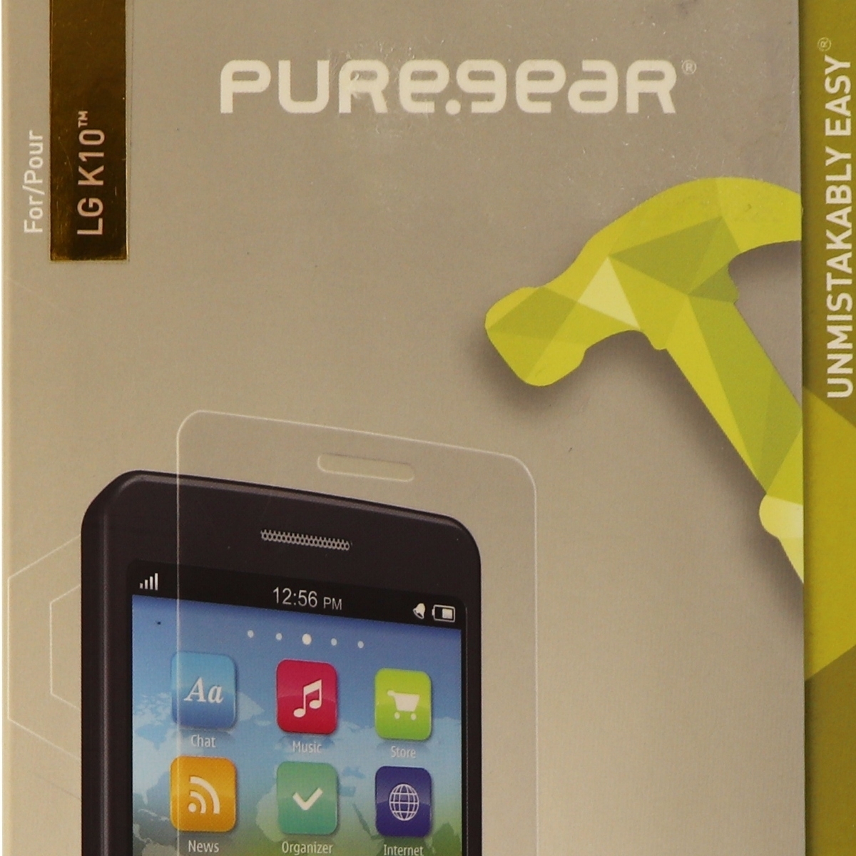 PureGear Extreme Impact Screen Protector With Alignment Tray For LG K10 - Clear