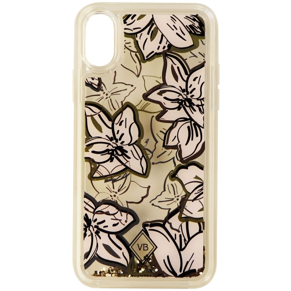 Vera Bradley Glitter Flurry Case For Apple IPhone X - White Flowers/Gold Glitter