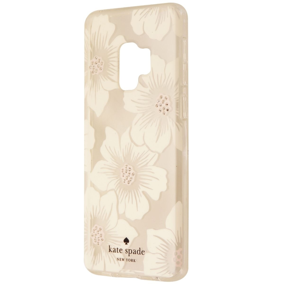 Kate Spade Hybrid Hardshell Case For Galaxy S9 - Clear/White Jewel Flower