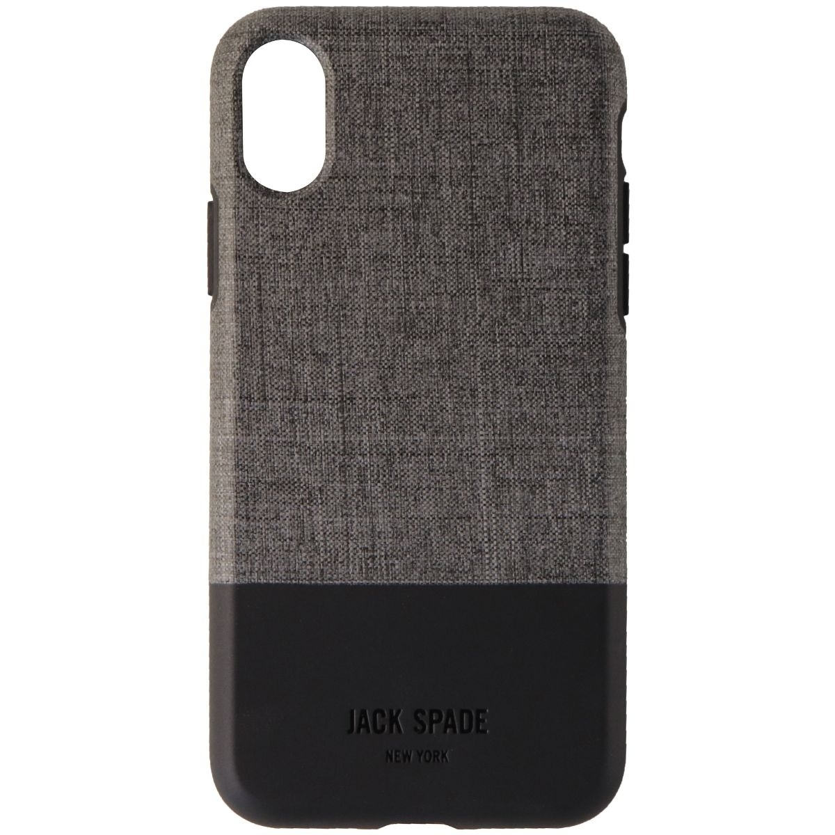 Jack Spade Color-Block Series Hybrid Case For IPhone X - Gray Fabric/Black