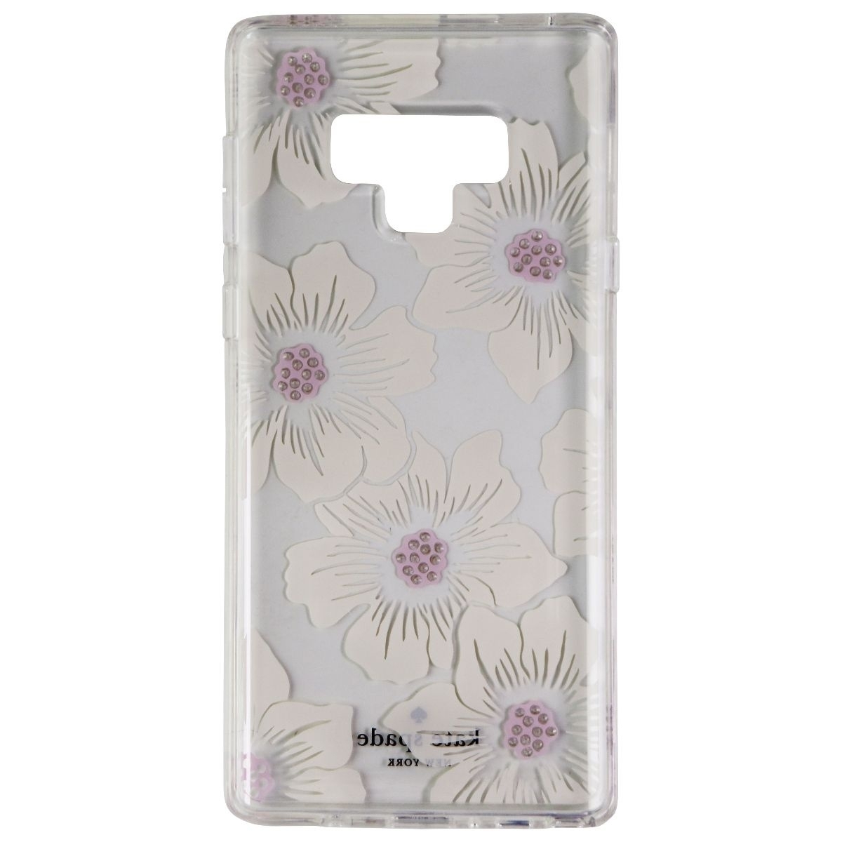 Kate Spade Hardshell Case For Samsung Galaxy Note9 - Clear/Hollyhock Floral/Gems
