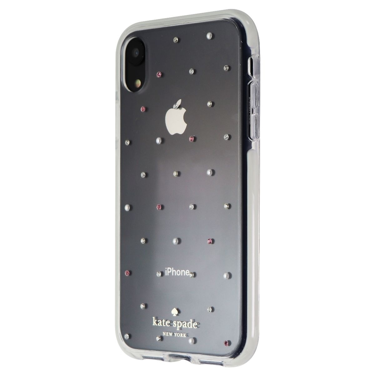Kate Spade Defensive Hardshell Case For Apple IPhone XR - Clear / Pin Dot Gems