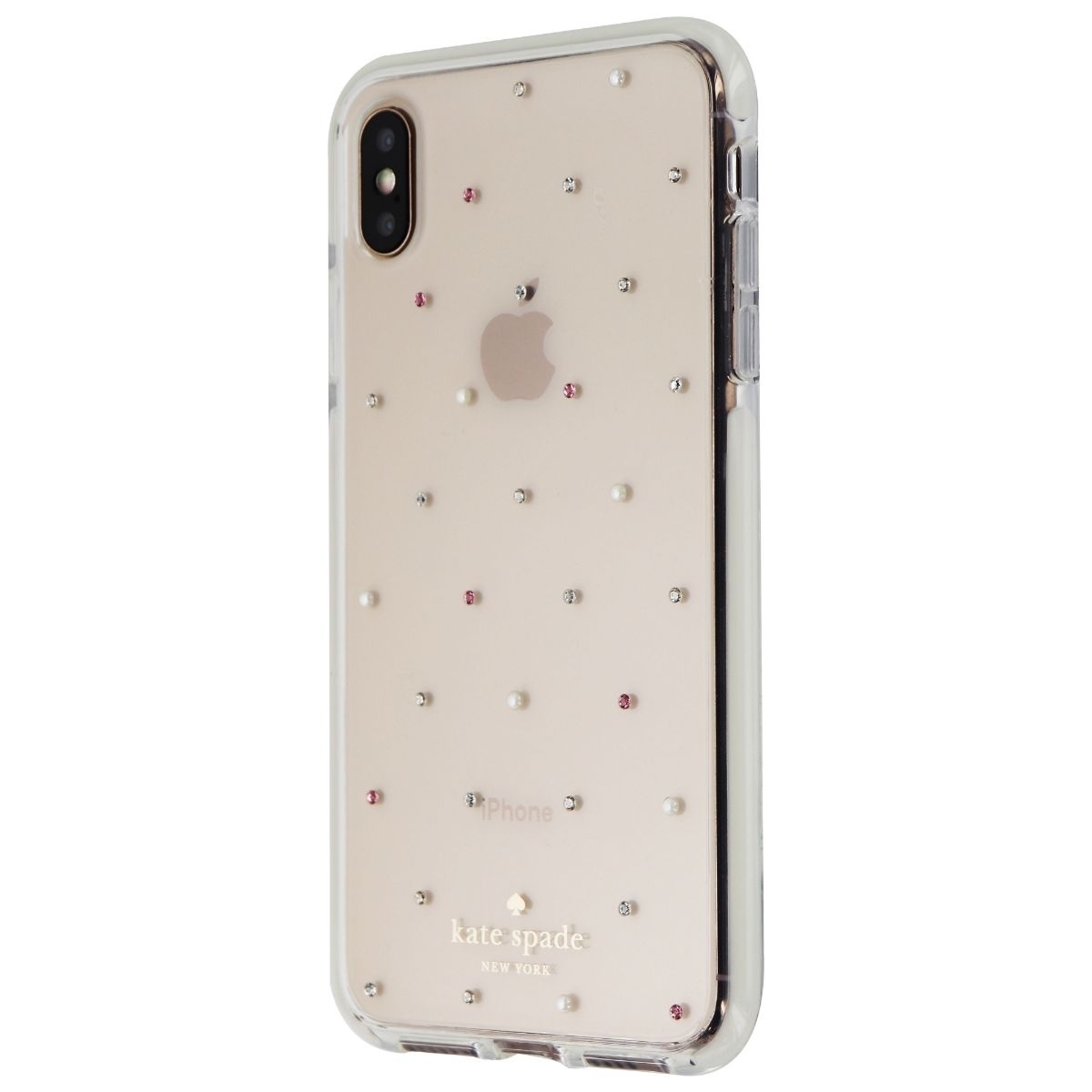Kate Spade Defensive Hardshell Case For Apple IPhone XS Max - Clear/Pin Dot Gems
