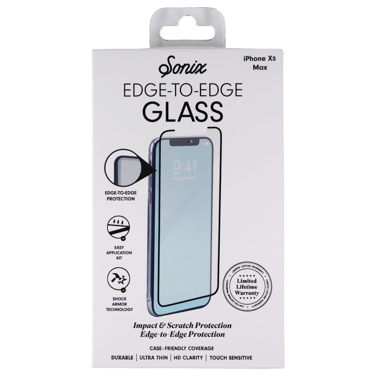 Sonix Edge To Edge Tempered Glass Screen Protector For IPhone XS Max
