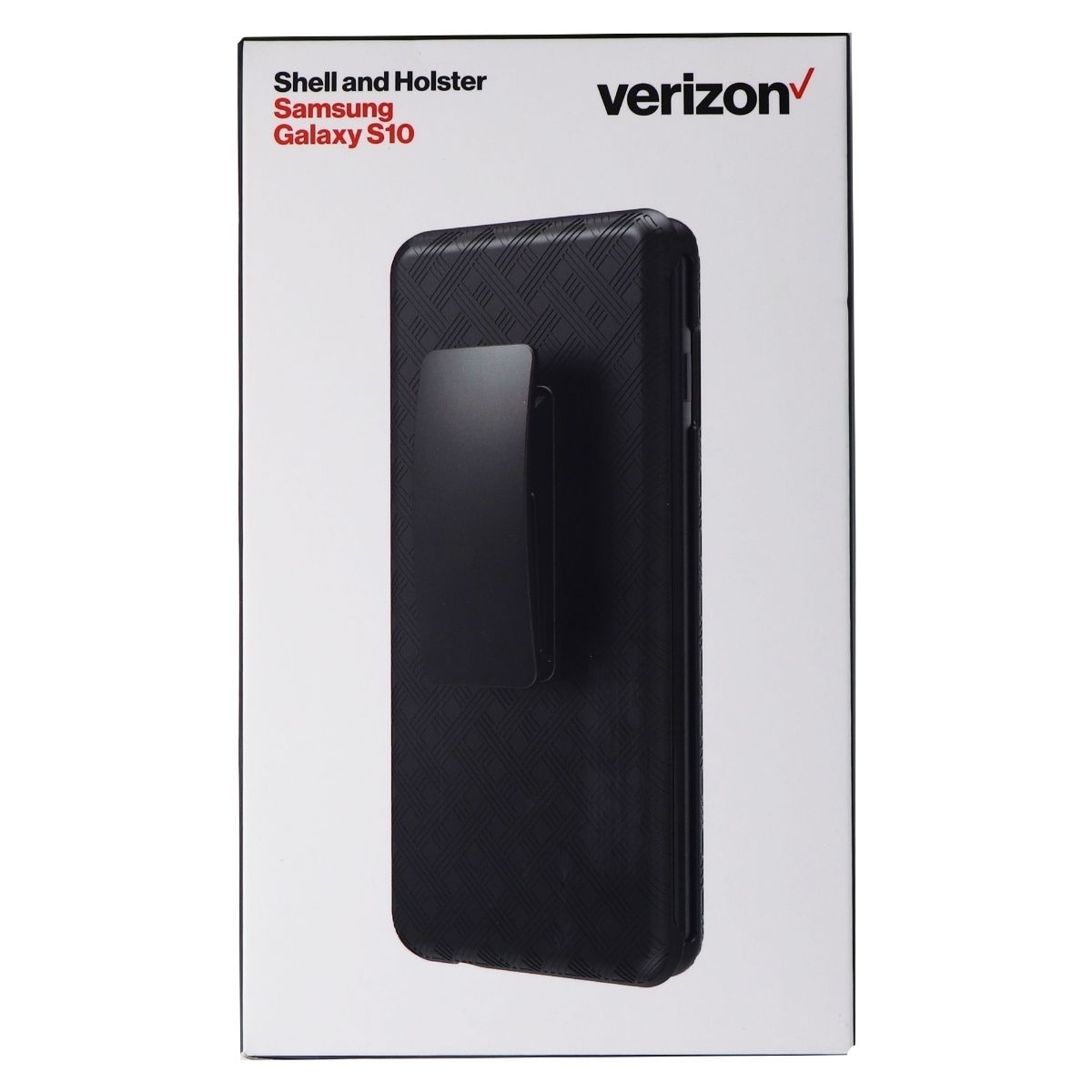 Verizon Shell Case And Holster For Samsung Galaxy S10 Smartphones - Black