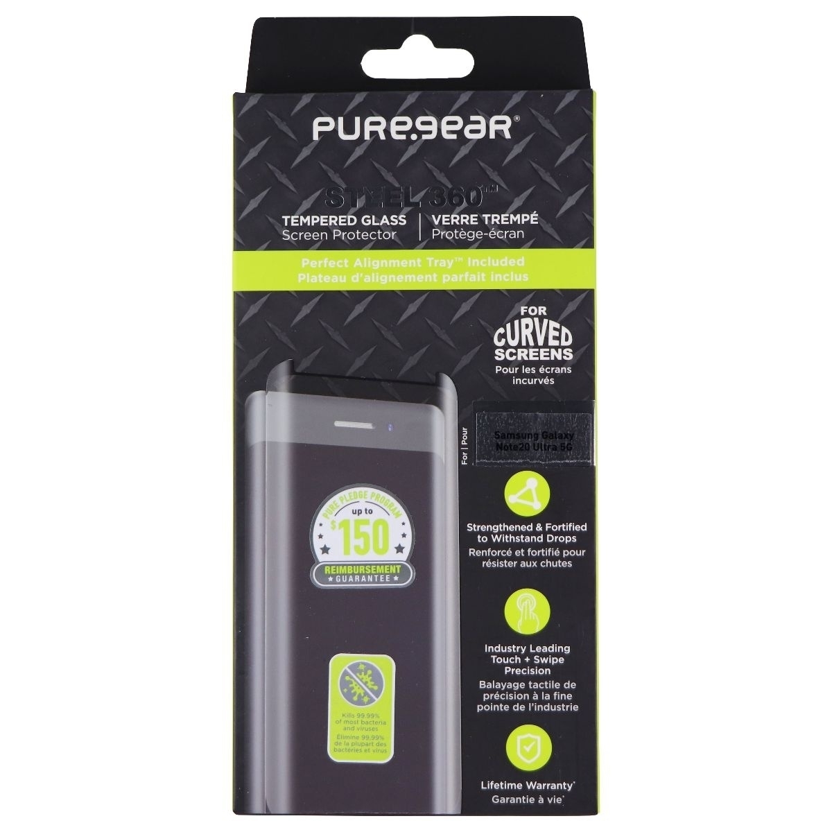 PureGear Steel 360 Tempered Glass For Samsung Galaxy Note20 Ultra 5G - Clear