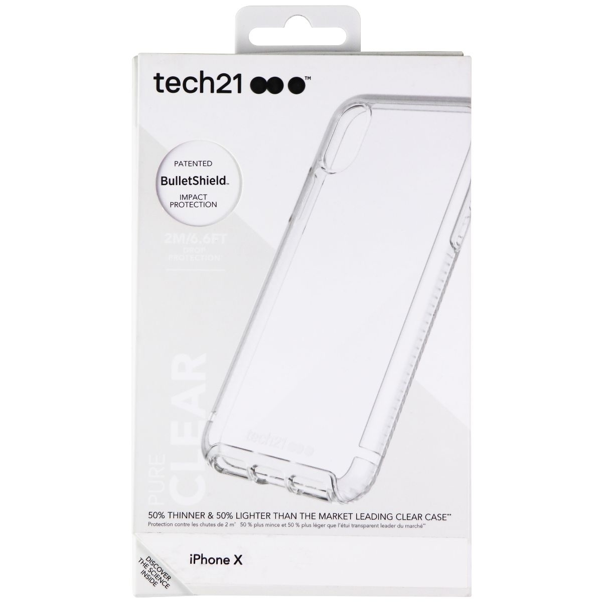 Tech21 Pure Clear Series Hybrid Case For Apple IPhone Xs/X - Clear