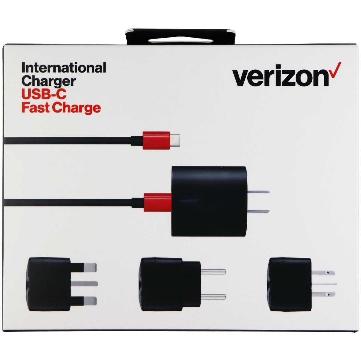 Verizon International Charger USB-C Fast Charge Kit For UK, Europe, & Asia