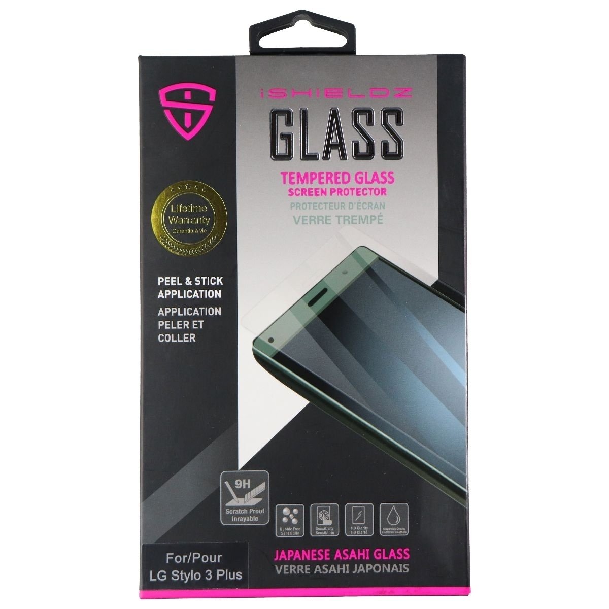 IShieldz Asahi Tempered Glass Screen Protector For LG Stylo 3 Plus - Clear