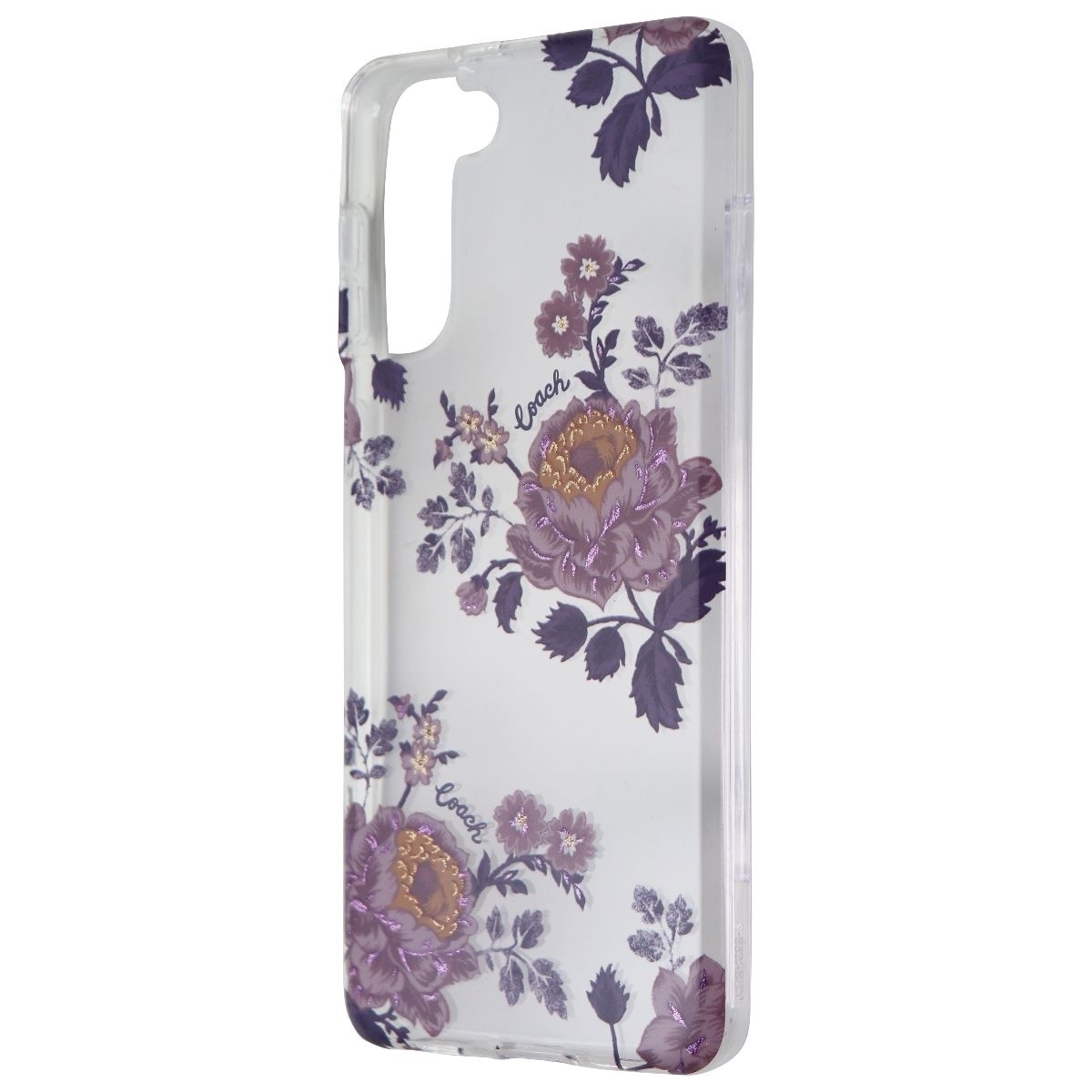 Coach Protective Case For Samsung Galaxy (S21+) 5G - Moody Floral Purple / Clear