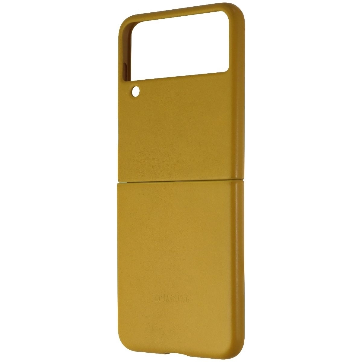 Samsung Official Leather Cover For Galaxy Z Flip3 5G - Mustard/Tan