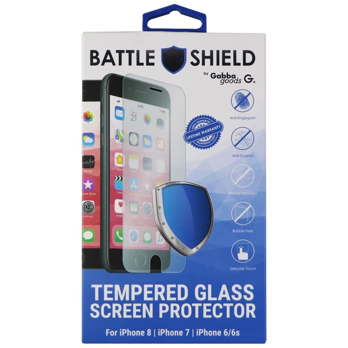 GabbaGoods Battle Shield Screen Protector For Apple IPhone 8/7/6s/6 - Clear