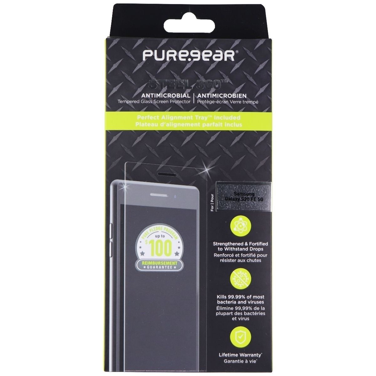PureGear Steel 360 Series Tempered Glass For Samsung Galaxy S20 FE 5G - Clear