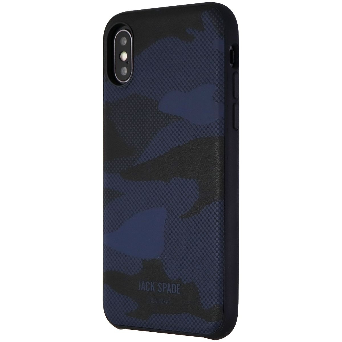 Jack Spade Co-mold Inlay Case For IPhone Xs/X - Shadow Camo Blue Leather
