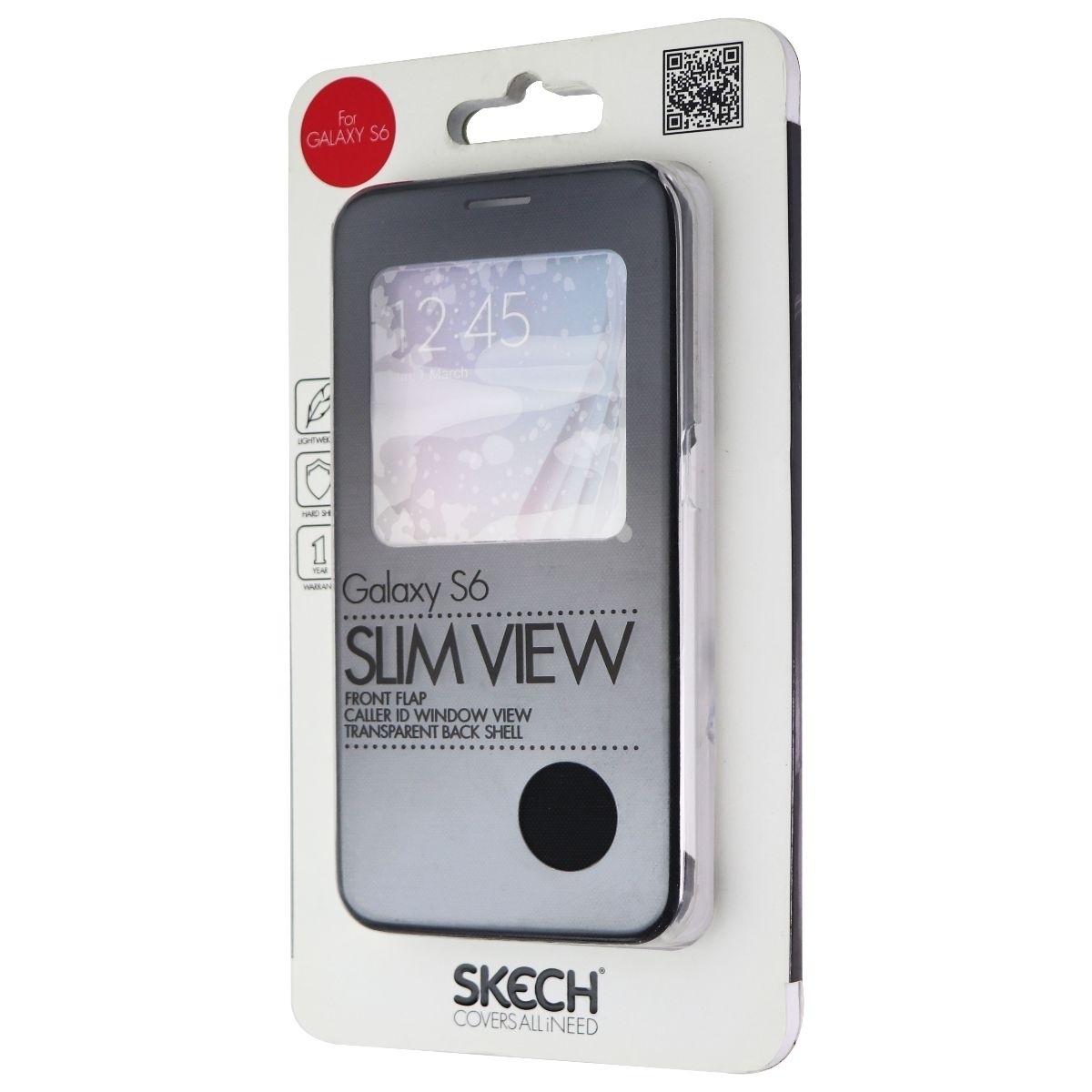 Skech (SK83-SV-CBLK) Slim View Case For Galaxy S6 - Black/Clear