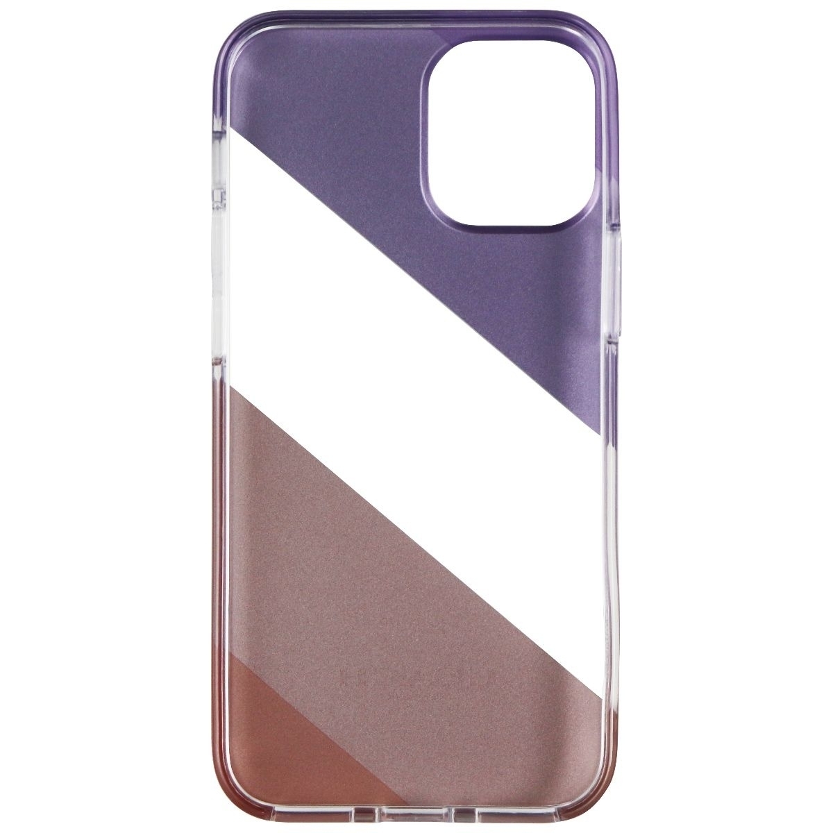 Coach Protective Case For IPhone 12 Mini - Diagonal Stripe Metallic Pink/Purple