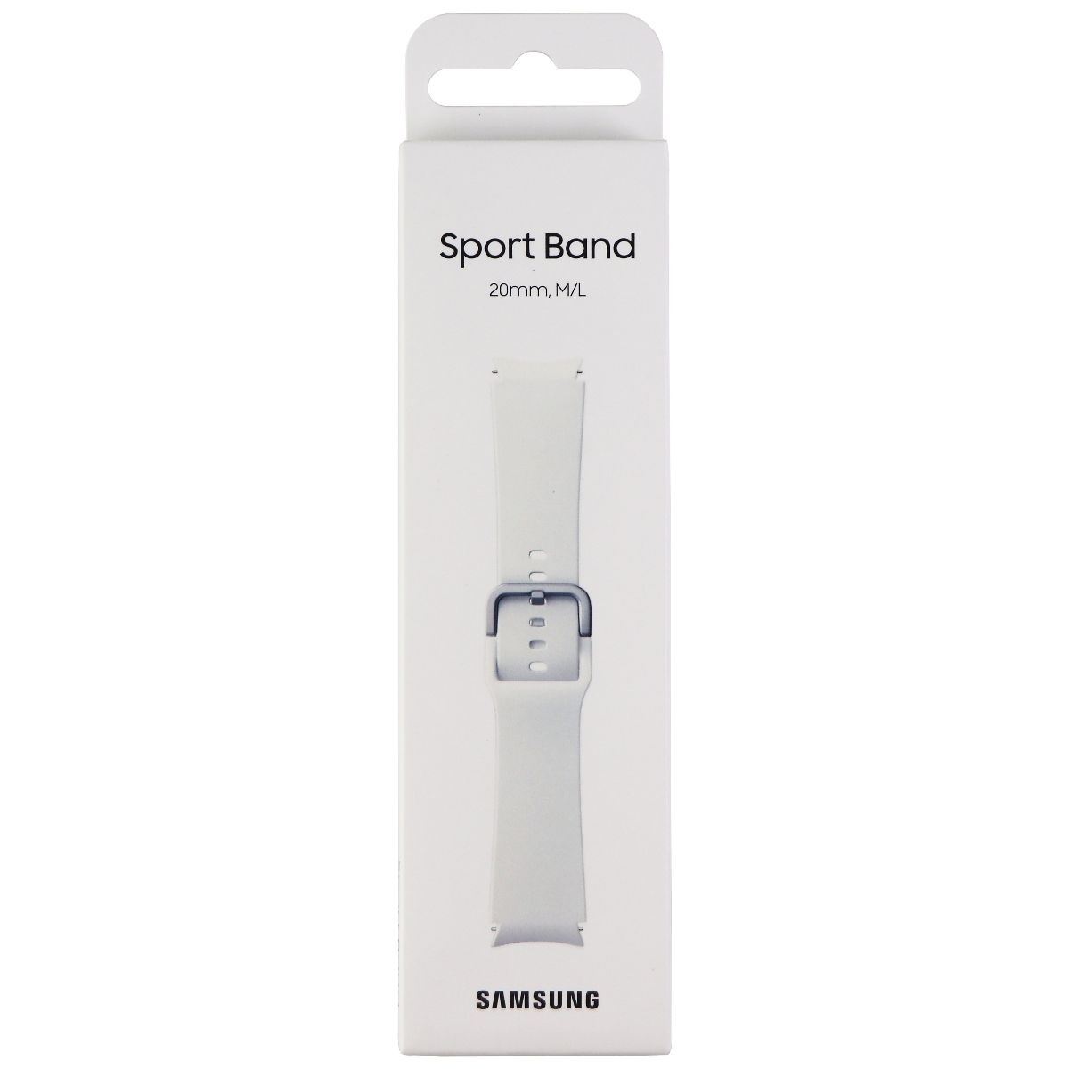 Samsung Sport Band For Galaxy Watch4 & Later - White (20mm) M/L