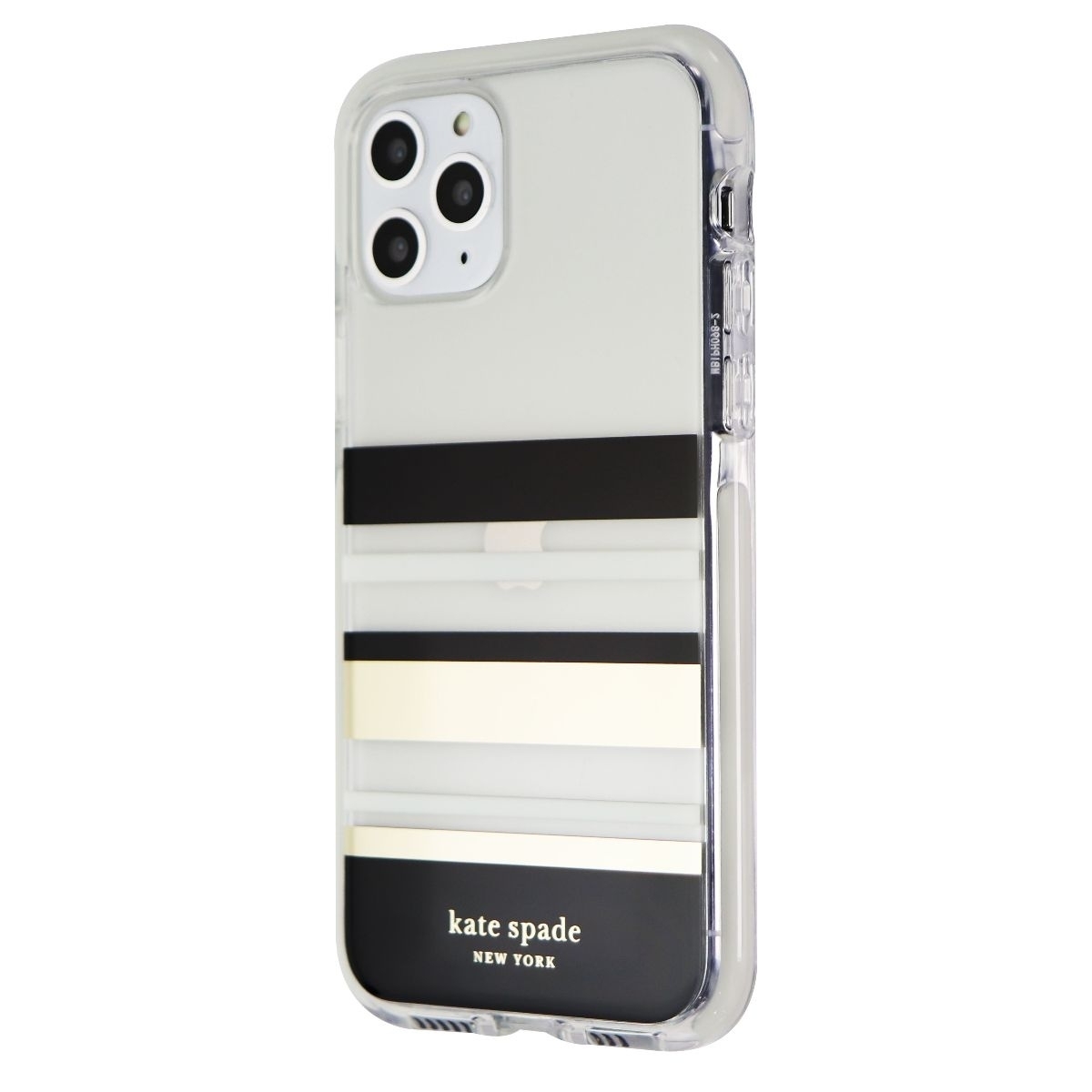 Kate Spade Defensive Hardshell Case For IPhone 11 Pro - Park Stripe/Gold/White