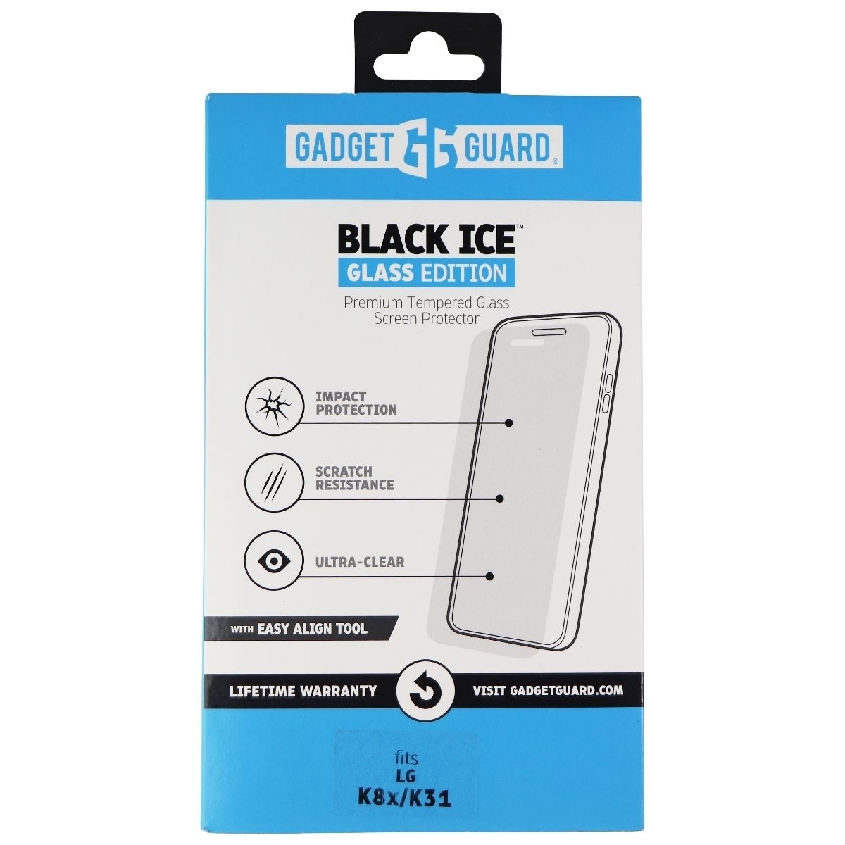 Gadget Guard Black Ice Tempered Glass For LG K8x / K31 Smartphones - Clear